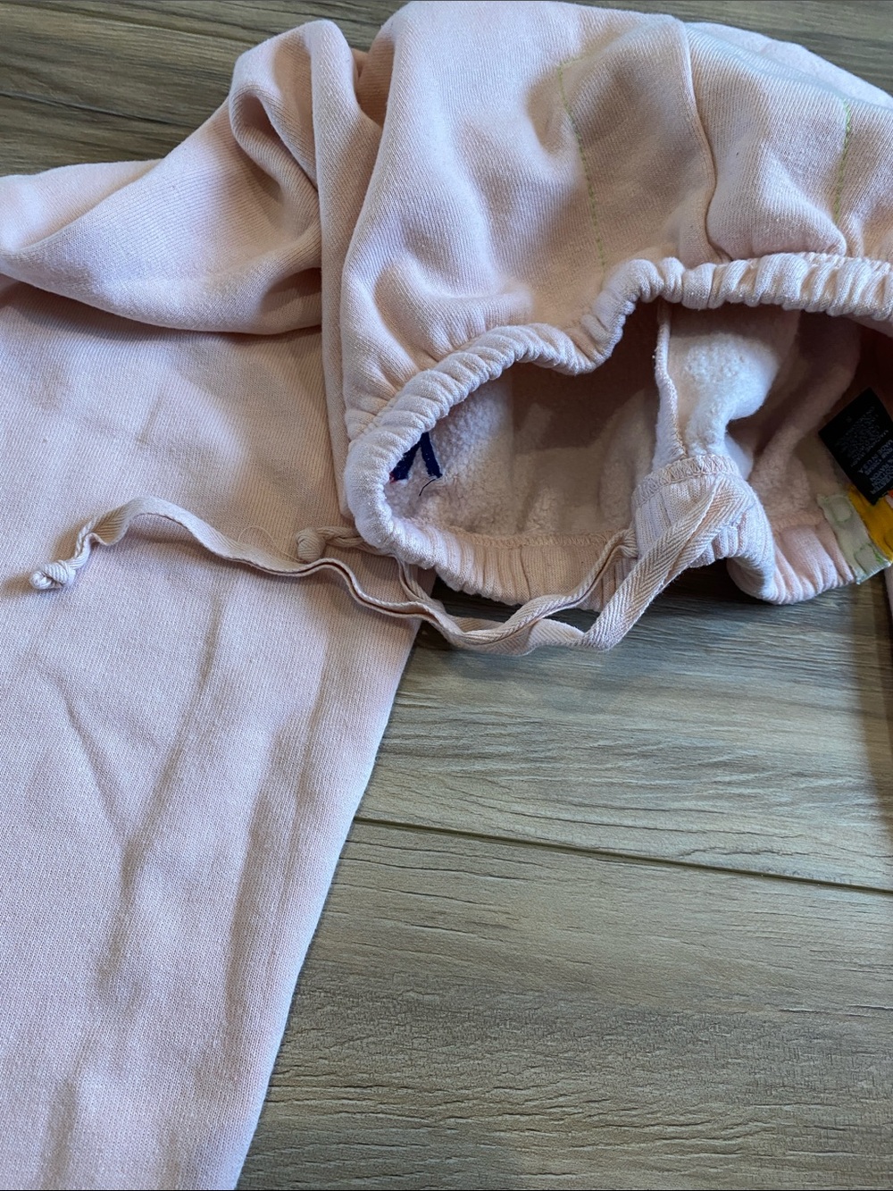 Aviator Nation Light Pink Joggers with Rainbow Side Stripes - Picture 3 of 4